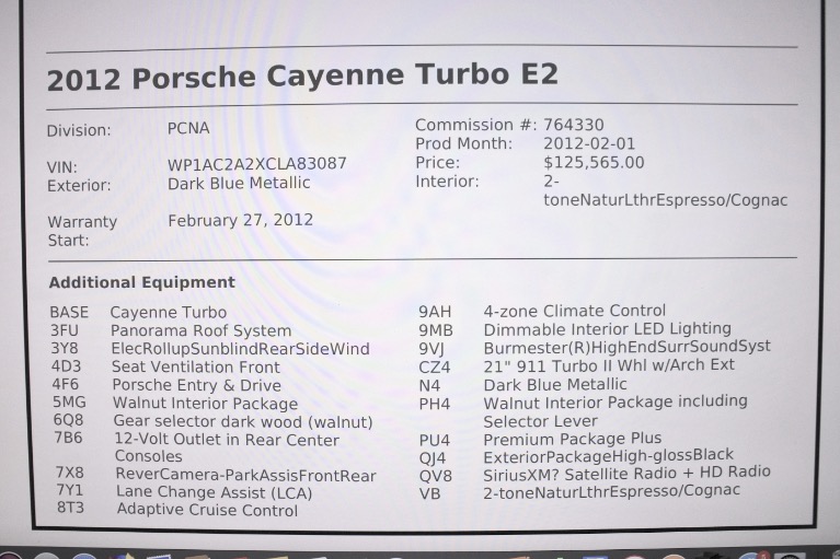 Used 2012 Porsche Cayenne Turbo AWD Used 2012 Porsche Cayenne Turbo AWD for sale  at Metro West Motorcars LLC in Shrewsbury MA 29