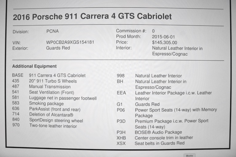 Used 2016 Porsche 911 Carrera 4 GTS Cabriolet Used 2016 Porsche 911 Carrera 4 GTS Cabriolet for sale  at Metro West Motorcars LLC in Shrewsbury MA 30