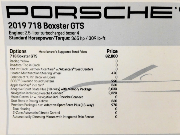 Used 2019 Porsche 718 Boxster GTS Roadster Used 2019 Porsche 718 Boxster GTS Roadster for sale  at Metro West Motorcars LLC in Shrewsbury MA 24