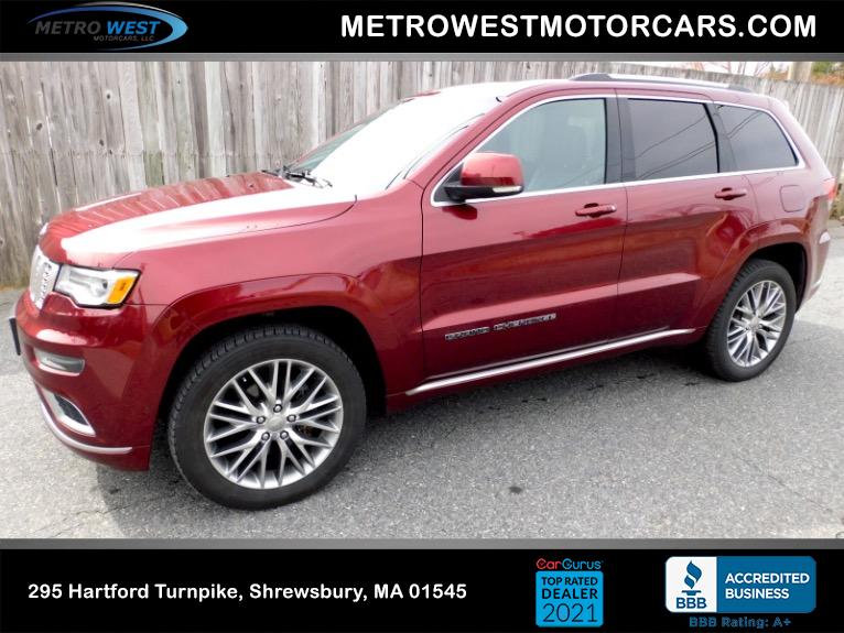 Used 2018 Jeep Grand Cherokee Summit 4x4 Used 2018 Jeep Grand Cherokee Summit 4x4 for sale at Metro West Motorcars LLC in Shrewsbury MA 1