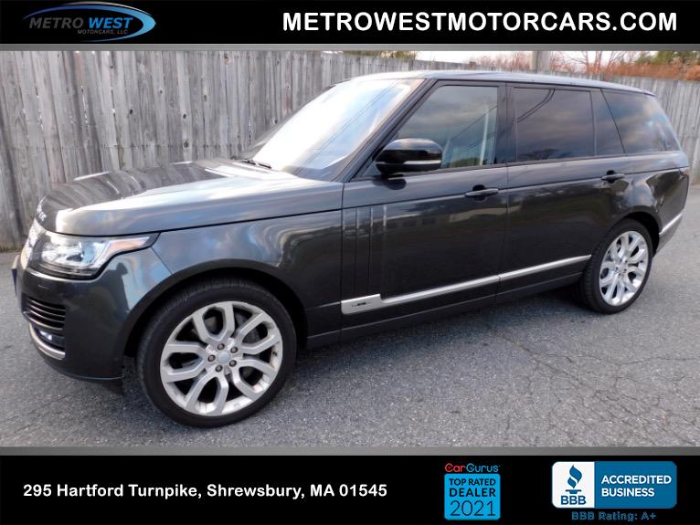 Used 2017 Land Rover Range Rover V8 Supercharged LWB Used 2017 Land Rover Range Rover V8 Supercharged LWB for sale at Metro West Motorcars LLC in Shrewsbury MA 1
