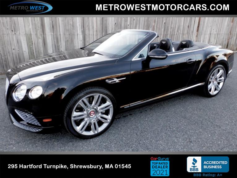 Used 2017 Bentley Continental GT V8 Convertible Used 2017 Bentley Continental GT V8 Convertible for sale at Metro West Motorcars LLC in Shrewsbury MA 1