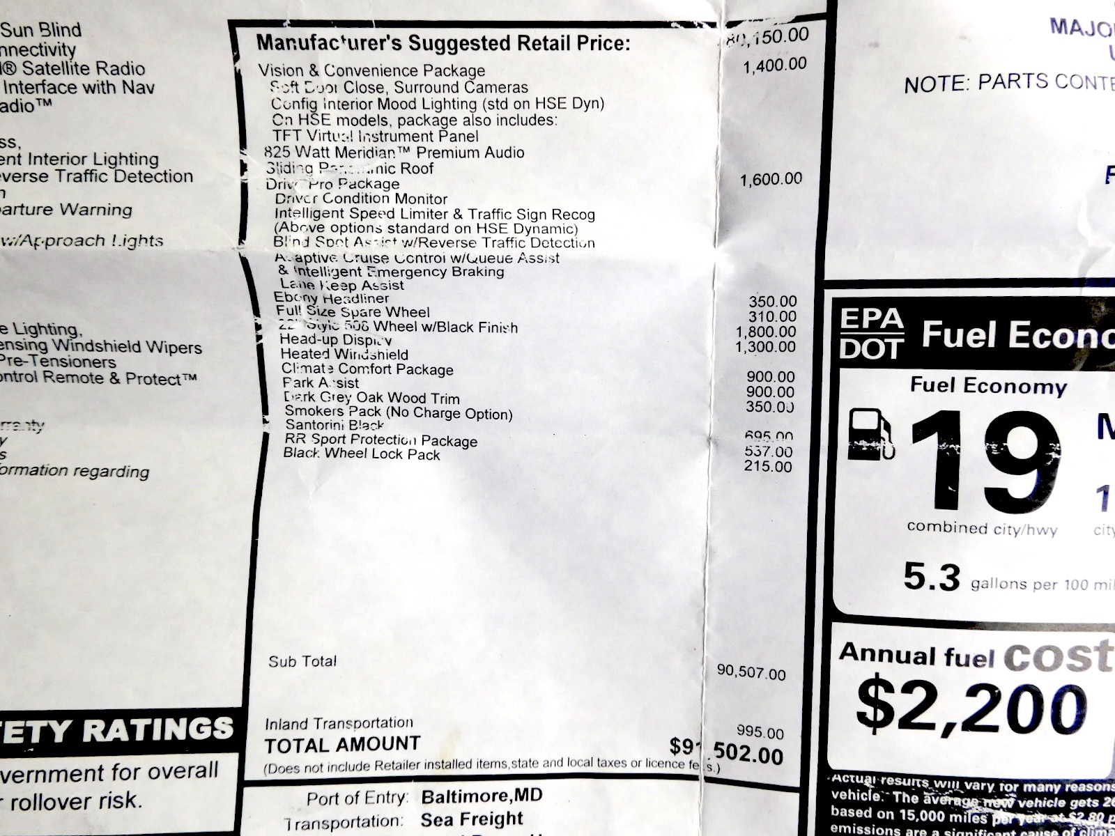 Range Rover Service Invoice Used 2017 Land Rover Range Rover Sport HSE Dynamic For Sale ($29,800 ...