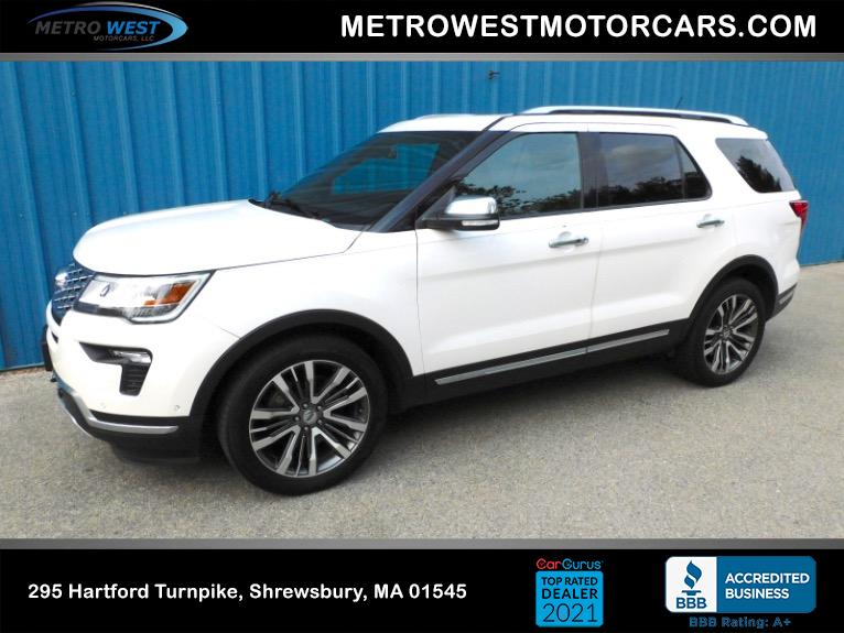 Used 2018 Ford Explorer Platinum 4WD Used 2018 Ford Explorer Platinum 4WD for sale  at Metro West Motorcars LLC in Shrewsbury MA 1