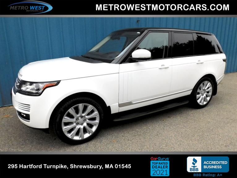 Used 2017 Land Rover Range Rover V8 Supercharged SWB Used 2017 Land Rover Range Rover V8 Supercharged SWB for sale at Metro West Motorcars LLC in Shrewsbury MA 1