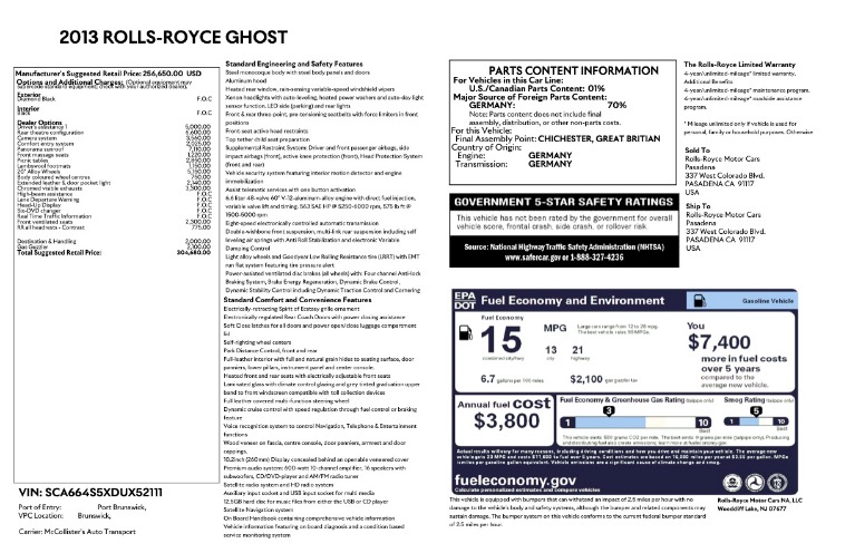 Used 2013 Rolls-Royce Ghost Sedan Used 2013 Rolls-Royce Ghost Sedan for sale at Metro West Motorcars LLC in Shrewsbury MA 28
