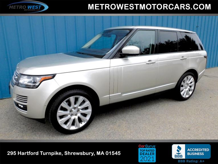 Used 2016 Land Rover Range Rover Supercharged Used 2016 Land Rover Range Rover Supercharged for sale  at Metro West Motorcars LLC in Shrewsbury MA 1