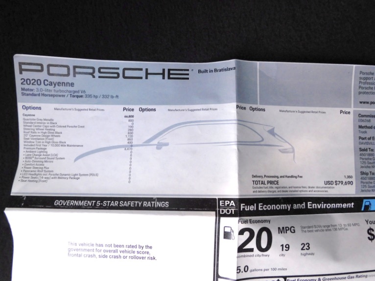 Used 2020 Porsche Cayenne AWD Used 2020 Porsche Cayenne AWD for sale  at Metro West Motorcars LLC in Shrewsbury MA 22