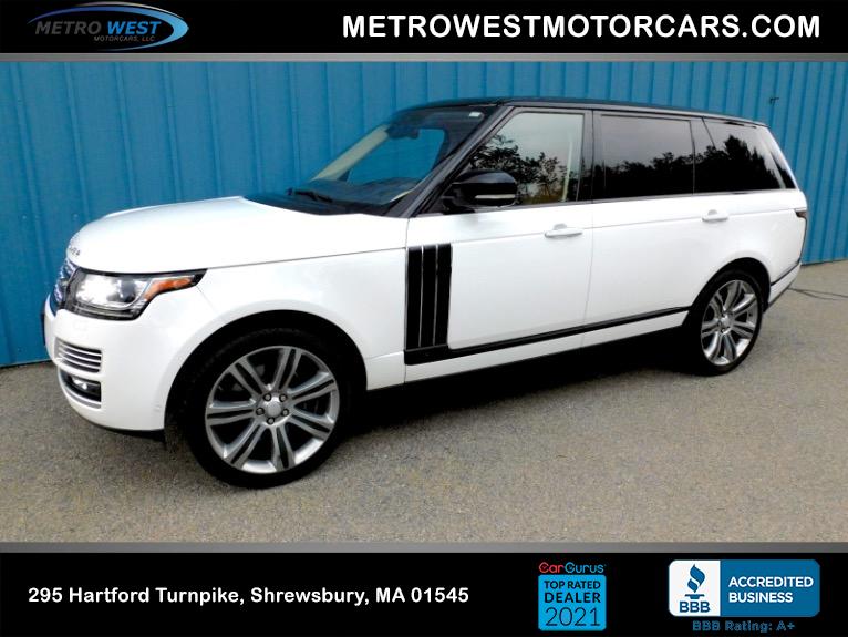 Used 2017 Land Rover Range Rover V8 Supercharged SV Autobiography LWB Used 2017 Land Rover Range Rover V8 Supercharged SV Autobiography LWB for sale at Metro West Motorcars LLC in Shrewsbury MA 1