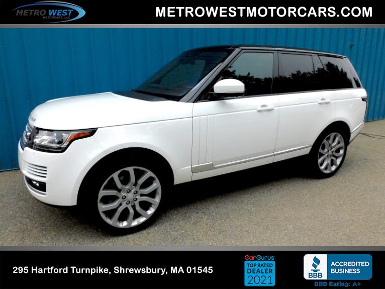 Used 2017 Land Rover Range Rover V6 Supercharged HSE SWB Used 2017 Land Rover Range Rover V6 Supercharged HSE SWB for sale at Metro West Motorcars LLC in Shrewsbury MA 1
