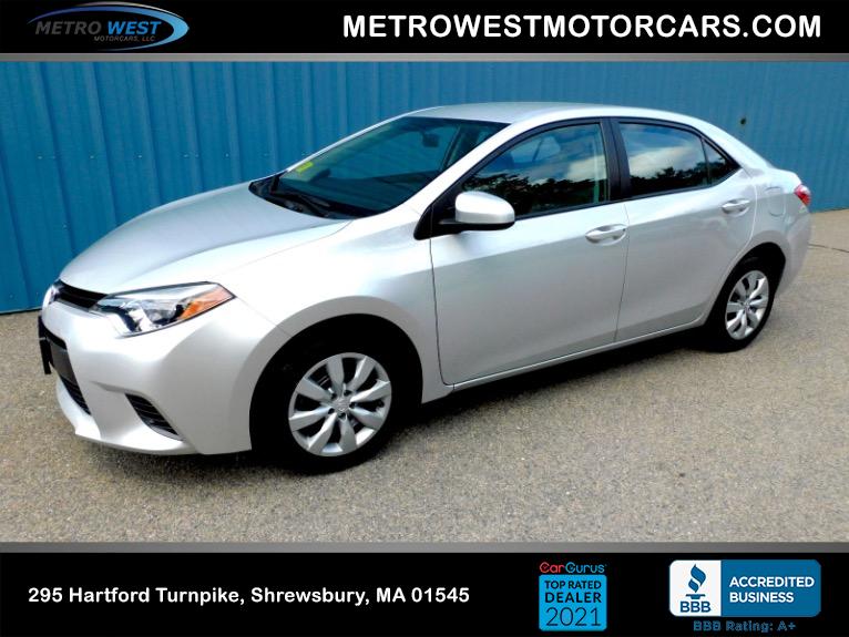 Used 2016 Toyota Corolla LE CVT Used 2016 Toyota Corolla LE CVT for sale at Metro West Motorcars LLC in Shrewsbury MA 1