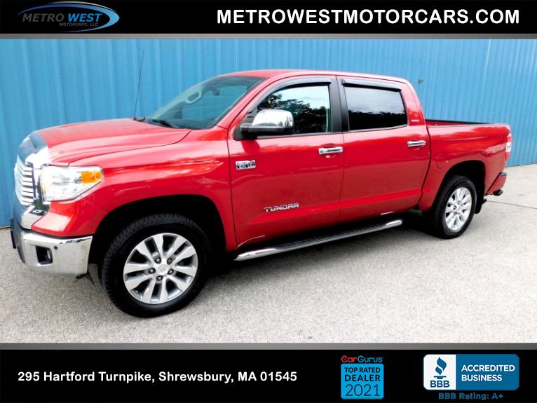 Used 2017 Toyota Tundra 4wd Limited CrewMax 5.5 Bed 5.7L (Natl) Used 2017 Toyota Tundra 4wd Limited CrewMax 5.5 Bed 5.7L (Natl) for sale  at Metro West Motorcars LLC in Shrewsbury MA 1