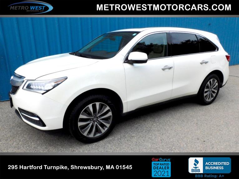 Used 2016 Acura Mdx SH-AWD w/Tech Used 2016 Acura Mdx SH-AWD w/Tech for sale  at Metro West Motorcars LLC in Shrewsbury MA 1