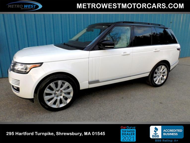 Used 2017 Land Rover Range Rover V8 Supercharged SWB Used 2017 Land Rover Range Rover V8 Supercharged SWB for sale at Metro West Motorcars LLC in Shrewsbury MA 1