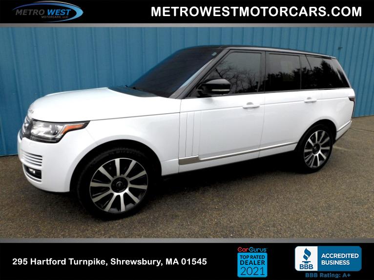Used 2016 Land Rover Range Rover Td6 Diesel HSE Used 2016 Land Rover Range Rover Td6 Diesel HSE for sale  at Metro West Motorcars LLC in Shrewsbury MA 1