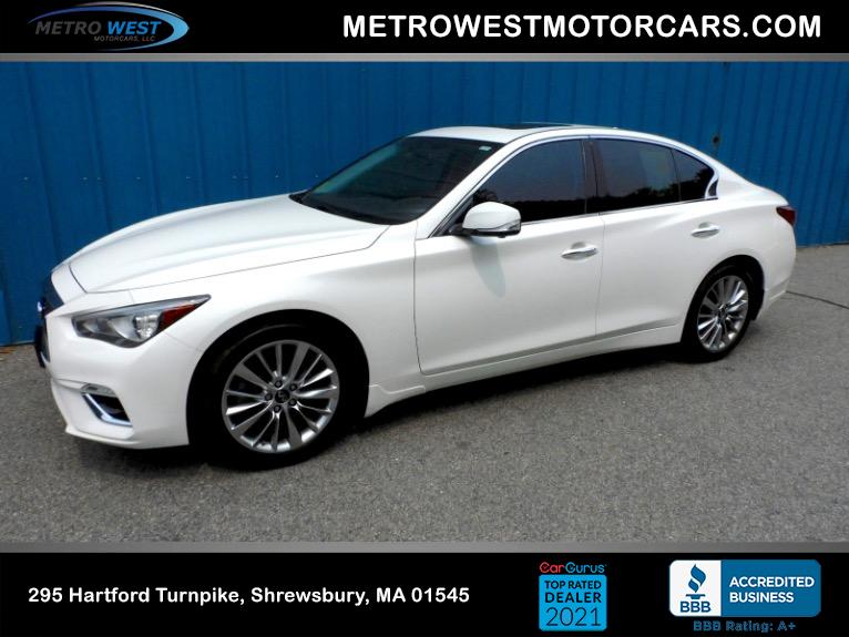 Used 2021 INFINITI Q50 3.0t LUXE AWD Used 2021 INFINITI Q50 3.0t LUXE AWD for sale at Metro West Motorcars LLC in Shrewsbury MA 1