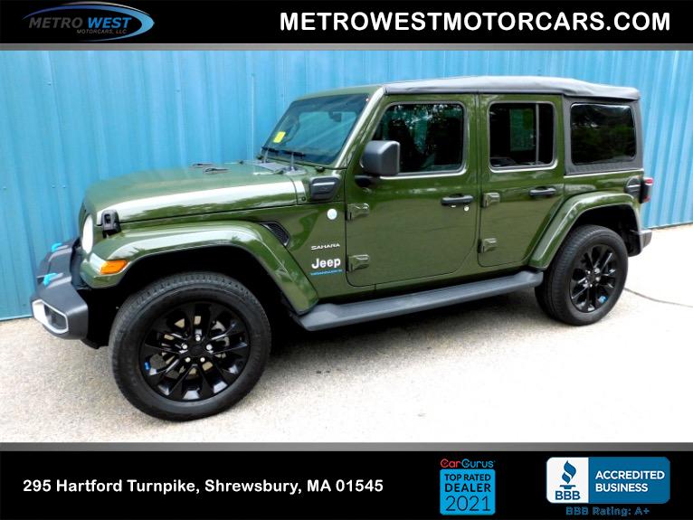 Used Used 2023 Jeep Wrangler 4xe Sahara 4x4 for sale $27,900 at Metro West Motorcars LLC in Shrewsbury MA