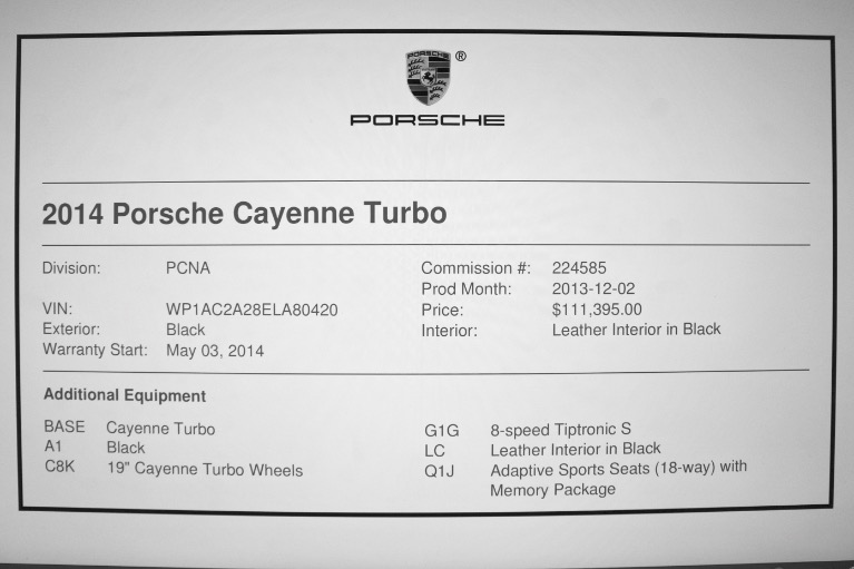 Used 2014 Porsche Cayenne Turbo AWD Used 2014 Porsche Cayenne Turbo AWD for sale at Metro West Motorcars LLC in Shrewsbury MA 22